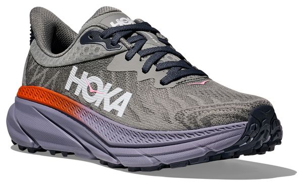 Hoka Challenger 7 Trailrunning-Schuhe Grau/Violett Damen