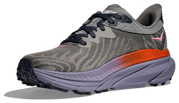 Hoka Challenger 7 Trailrunning-Schuhe Grau/Violett Damen