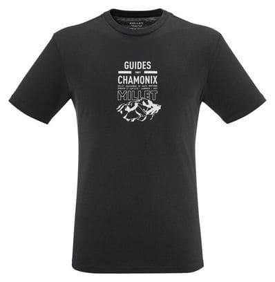 T-Shirt Millet Compagnie Des Guides Chamonix Logo Noir Homme