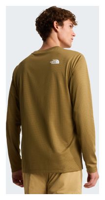 Camiseta técnica de manga larga The North Face Shadow, color caqui, para hombre