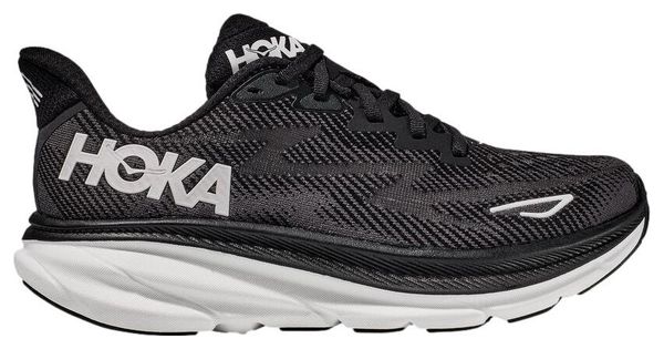 Chaussures de Running Hoka Clifton 9 Wide Noir Blanc