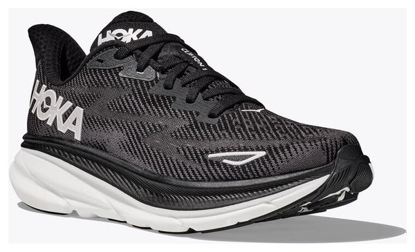 Hoka Clifton 9 Wide Running Shoes Black White