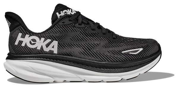 Chaussures Running Hoka Clifton 9 Large Noir/Blanc Homme