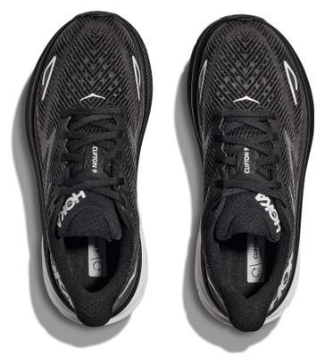 Chaussures Running Hoka Clifton 9 Large Noir/Blanc Homme