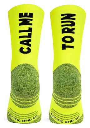 Chaussettes Pacific and CO Call Me Jaune Fluo