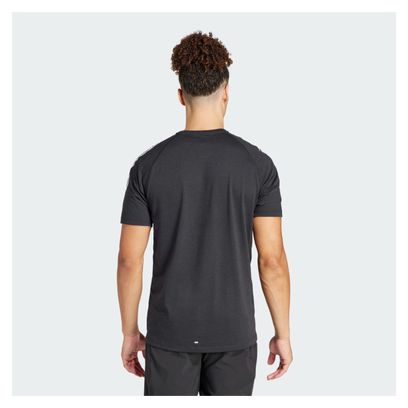T-shirt adidas Own The Run 3 bandes Noir Homme