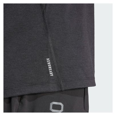 T-shirt adidas Own The Run 3 bandes Noir Homme
