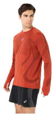Men's Asics Road Seamless Red Running T-Shirt
