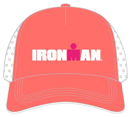Casquette Ironman Peak Run Trucker Blanc/Corail