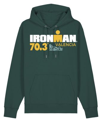 Felpa con cappuccio verde Ironman 70.3 Valencia