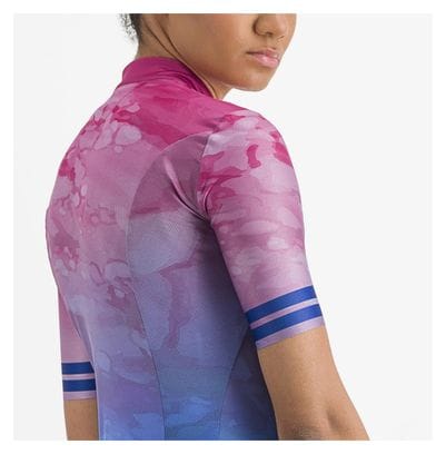 Castelli Marmo Multicolor Pink/Blue Women's Short Sleeve Jersey