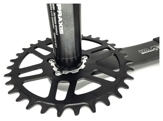 Kettenblatt Praxis Stahl MTN Direct Mount 1X Offset 3 mm Schwarz