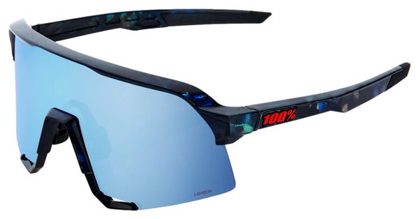 Gafas 100% - S3 - Negro Holográfico - Lentes HiPER Espejo Azules