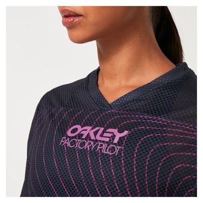 Oakley Factory Pilot Damen Kurzarmtrikot Grau/Pink