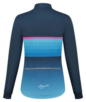 Maillot Manches Longues Velo Rogelli Impress II - Femme - Bleu/Rose