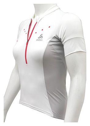 Odlo Stand-Up Collar S/S 1/2 Zip Gavia 410891-10000  Femme  Blanc  t-shirts