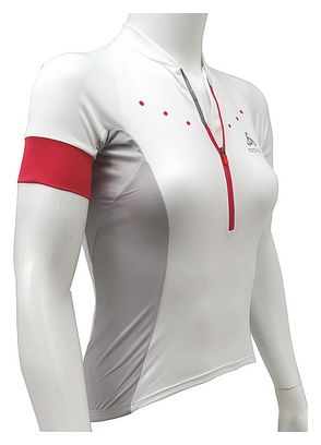 Odlo Stand-Up Collar S/S 1/2 Zip Gavia 410891-10000  Femme  Blanc  t-shirts