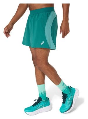 Pantalones cortos Asics Road 5in Verde Hombre