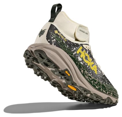 Zapatillas de trail Hoka Speedgoat 6 Mid GTX, Gris/Verde, Hombre