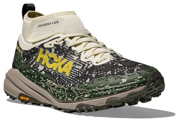 Zapatillas de trail Hoka Speedgoat 6 Mid GTX, Gris/Verde, Hombre