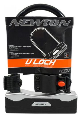 ANTIVOL VELO U NEWTON METAL 160x245mm AVEC CLE PLATE ACIER + SUPPORT