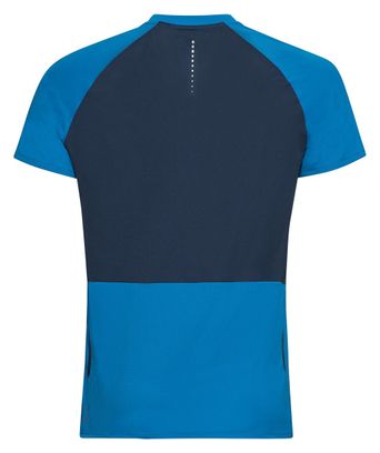 Odlo Axalp Trail 1/2 Zip Short Sleeve Jersey Blauw