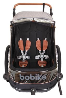 Remorque/poussette enfant bobike moobe gris charge maxi 44kg