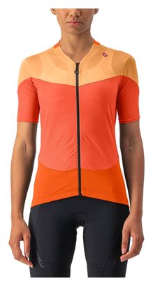 Castelli Short Sleeve Jersey Gradient Color Block Orange