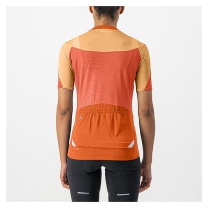 Castelli Gradient Color Block Orange Women's Short Sleeve Jersey