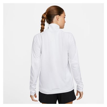 Haut manches longues 1/2 Zip Nike Dri-FIT Swoosh Femme Blanc