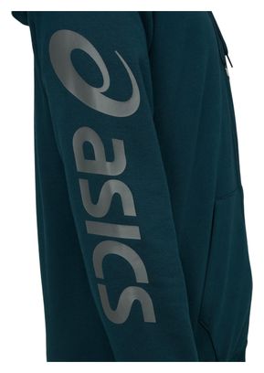 Asics Big Logo Hoodie Blue Grey