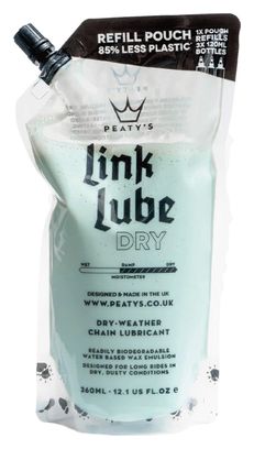 Peaty's Link Lube lubrifiant conditions sèches Recharge 360ml