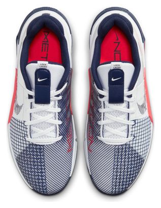 Nike Metcon 8 White Blue Red Cross Training Shoe