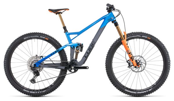 Prodotto ricondizionato - Cube Stereo 150 C:62 SL 29 Shimano XT 12V 29'' All-Suspension Mountain Bike Blue Grey Actionteam 2022