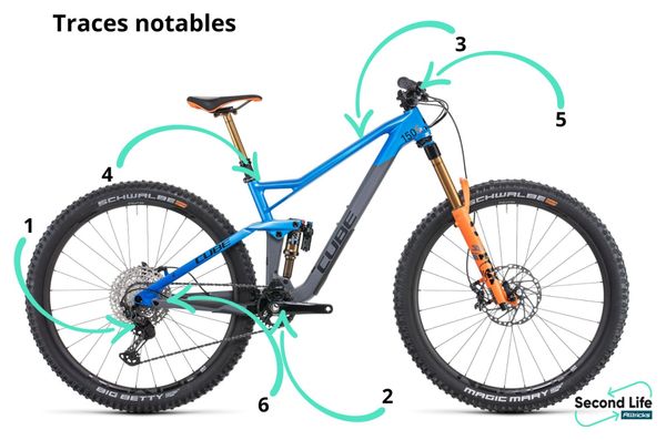Prodotto ricondizionato - Cube Stereo 150 C:62 SL 29 Shimano XT 12V 29'' All-Suspension Mountain Bike Blue Grey Actionteam 2022