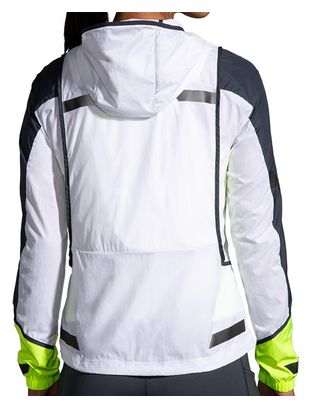 Brooks Run Visible Convertible Windbreaker Jacket White Women's