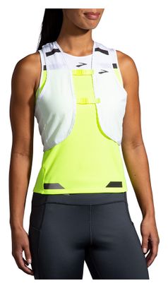 Chaqueta cortavientos convertible Brooks Run Visible Blanca para mujer