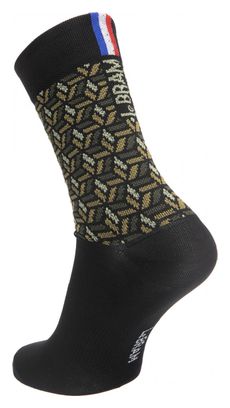 Paar LeBram Iron Cross Socken Khaki