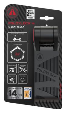 Seatylock Foldylock 75 Faltbares Schloss 75cm Schwarz + Halterung