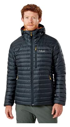 Chaqueta de plumón Rab Microlight Alpine gris hombre