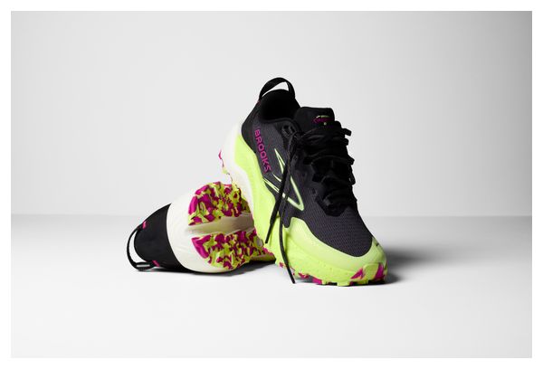 Chaussures Trail Brooks Caldera 8 Noir/Jaune/Rose Femme