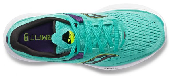 Saucony Ride 15 Women&#39;s Running Shoes Green Purple