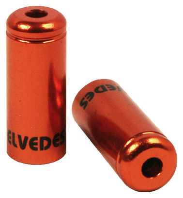 Elvedes Aluminium Rembehuizing Eindkappen 5,0 mm Oranje x10
