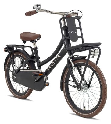 Vélo Enfant Valetta Cargo - Filles - 20 pouces - Noir Mat