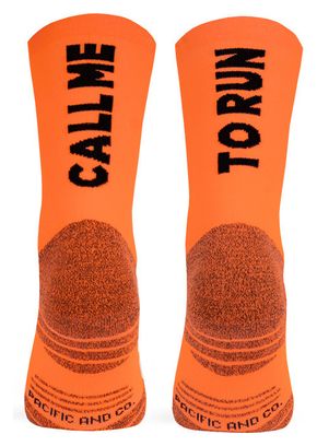 Pacific and CO Call Me Socks Neon Orange