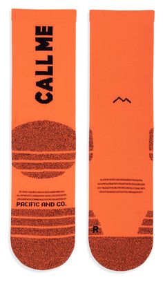 Pacific and CO Call Me Socks Neon Orange