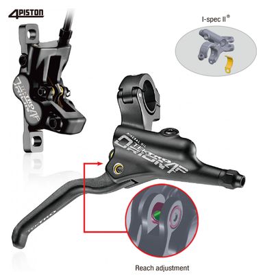 Tektro Orion HD-M745 4 Piston Rear Disc Brake (without disc) Black