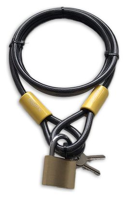 Lynx 1.5m Cable Lock - Sécurité vélo - Cadenas en laiton - 10mm