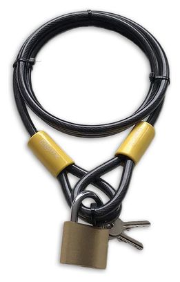 Lynx 1.5m Cable Lock - Sécurité vélo - Cadenas en laiton - 10mm