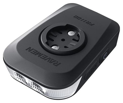 Ravemen FR1100 Black Front Light with Built-in Garmin/Wahoo GPS Mount